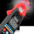 Miniatyrbillede 4 af 5: DC/AC Digitalt Tangamperemeter 6000 Tællinger 400 A Amperemeter Stort Farvedisplay Spændingstester FS8330Pro plus Rød