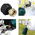 Miniatyrbillede 3 af 5: Propangascylinder Fyldningskonnektor Konvertering Flow Beskyttelse Messing Interface Tilbehør Propangascylinder Fyldningskonnektor