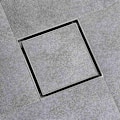 Miniatyrbillede 3 af 5: Fliseindsats i rustfrit stål til gulvafløb 100x100mm, afløbsrist til badeværelse, usynlig bruserafløb, anti-lugt, sølv
