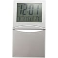 Miniatyrbild 1 av 5: Mini resealarmklocka, hopfällbar digital LCD-skärm skrivbordsklockor med snooze-bakgrundsbelysning temperatur datum timer 12/24 timmar