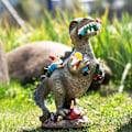 Miniatyrbillede 1 af 5: Havefigurer til haven, udendørs dekoration, dinosaur, der spiser dværge, udendørs havekunst til efterårs- og vinterhavedekoration, udendørs statue til terrasse, græsplæne, havekunst