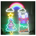 Miniatyrbillede 4 af 5: LED Neonlys, Fuld Udvalg af Akryl Bagplader, Værelsesdekoration Natlys (Bagplade-Regnbue Skyer-Seks Farver)