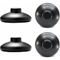 Miniatyrbillede 1 af 5: 4 stk. Fodkontakt, AC 125V/3A 250V/2A Sort Rund Fodkontakt SPDT NO NC Fodbetjeningsskontakt til Gulvlampe og Bordlampe