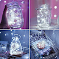 Miniatyrbild 2 av 5: 10-pack 2M Fairy Lights 20 LED Batteridrivna Fairy String Lights Vattentäta Koppartråds Stjärnsträngljus Mason Jar Lights Firefly Lights för D