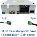 Miniatyrbillede 2 af 5: DC12V 12Pin Bil Ingen AUX Bluetooth 5.0 Adapter Håndfri Auto Kit Lydkabel til A3 A4 B8 B6 A6