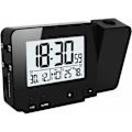 Miniatyrbild 1 av 3: Projektionsklocka, Elektronisk Väggprojektionsväckarklocka med Dubbel Alarm, 12/24 Timmar, Datum, Skärmfuktighet Inomhustemperatur (Svart)-Fei Yu
