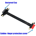 Pikkukuva 4 / 5: PCIE PCI -virtakaapelin jatkokaapeli PCI-E Express -virtakaapelin jatkokaapeli PCIE X1 -kortti Emolevyn jatkokaapeli Jatkokaapeli Adapterikaapeli 20cm
