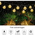 Miniatyrbillede 4 af 5: Lyskrans Udendørs Solcellelyskrans 7M 50 LED'er Solkuglelyskrans 8 Tilstande Vandtæt IP65 Indendørs Udendørs til Have, Terrasse, Bryllup, Jul