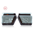 Miniatyrbillede 4 af 5: 2X Motorcycle Dashboard Cluster Scratch Screen Instrument Film til Tracer 9 Tracer9 Gt 2021-