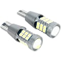 Miniatyrbillede 4 af 5: 2 stk. Bil LED Blinklys 3030 27Smd T15 Baklygte Dekodning Brems Halepære Udskiftning Sort og Hvid