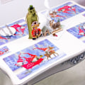 Miniatyrbillede 4 af 5: PVC Anti-Slip Julepladsmåtte Julebordsmåtte Vaskbar Madbord Multifunktionelt Køkkenmåtte Grydeholder D-formet Bordmåtte