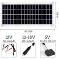 Miniatyrbillede 5 af 5: 15W solcellepanel 12-18V solcellepanel til telefon RV bil MP3 PAD oplader udendørs batteri A