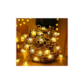 Miniatyrbillede 3 af 5: Lysguirlande, Snefnug Lysguirlande, 6M 40 LED Indendørs og Udendørs Julelys, til Hjemmefest Dekoration, Juleguirlande, Juletræ
