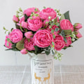 Miniatyrbild 4 av 5: Konstgjorda Sidenblommor, Blomsterarrangemang, Buketter, Bröllop, Plastblommor, Bordscentrum, Köksdekoration, Röd