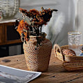 Miniatyrbild 4 av 5: Rattanflätad vas konstvas mode bordsdekoration växter blomkruka trendig blomkruka för heminredning