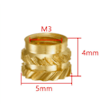 Miniatyrbillede 5 af 5: 400 stk. M3 Messing Knurlet Tråd Varmebestandig Indsætningsmøtriksæt, M3X5X4, til 3D-printer Voron 2.4 osv.