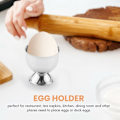 Miniatyrbilde 2 av 5: Eggkoppholder i rustfritt stål for myke kokte egg, kan lages av små vinglass, 6 sett