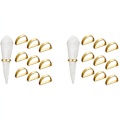Miniatyrbillede 1 af 5: 20 stk. Guld Servietringe Metal Servietringholder Moderne Design Metal Servietring Halvcirkel Spænder