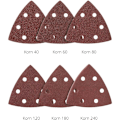 Miniatyrbillede 4 af 5: Delta-Slibeskiver │ 50 stk. │ 6 huller │ 93 x 93 x 93 mm │ korn 120 │ til deltaslibere │ Slibeskiver │ Sandpapir