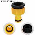 Miniatyrbilde 5 av 5: Tappeforbindelse 10 stk for kraner Slangeforbindelse med gjenger 2 i 1, 1/2 tomme 3/4 tomme Tappeforbindelse Kranadapter Hagekranforbindelse Tap