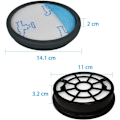 Miniatyrbillede 3 af 5: 4 stk. HEPA-filtre til RO2910EA RO2913EA RO2915EA RO2932EA RO2933EA RO2957EA RO2981EA støvsugerdele