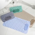 Miniatyrbillede 2 af 5: Memory Skum Bademåtte Enkelt 3D Brosten Mønster Absorberende Bademåtte Toilet Gang Dørmåtte Skridsikker Vaskbar Brun