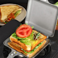 Miniatyrbillede 5 af 5: Dobbeltsidet Sandwichpande Non-Stick Foldbar Grill Stegepande til Toast Brød Morgenmad Maskine Køkkenartikler