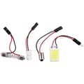 Auto Super Bright White 18 COB LED Panel Pære + T10 Festoon Adapters