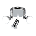 Miniatyrbillede 5 af 5: LED spotlight, loftslampe, badeværelseslampe, badeværelseslampe, IP44, justerbar og vippbar spotlight, 3x GU10, 3 justerbare spotlights, varmt lys