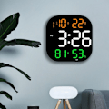 Miniatyrbild 1 av 5: 13 Tums Väggklocka Justerbar Ljusstyrka Fjärrkontroll LED Elektronisk Digital Klocka Dubbel Alarmklocka Vardagsrum-C