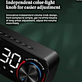 Miniatyrbild 4 av 5: Digital Spegelväckarklocka LED-display Musikspelare Radio Bordsklocka Utomhus Utan Bluetooth-högtalare