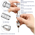 Miniatyrbild 3 av 5: Mini Handborr med 10 Mikroborr 0,8mm-3,0mm Vridborr Mini Mikro Handborrverktyg för Modell Valnöt Amber Oliv Nötter