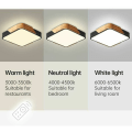 Miniatyrbilde 2 av 5: Taklampe LED Taklampe 24W Taklampe med Fjernkontroll Justerbar Lysstyrke Baderom Armatur Firkant Ultra Tynn Moderne for Hjem