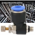 Miniatyrbilde 4 av 5: 2 stk Pneumatisk Hurtigkoblingsslangetilkobling Pneumatisk Regulator Luftstrømshastighetsregulatorventil Regulator (SL4-02)