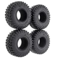 Miniatyrbilde 1 av 5: 4 stk Rock Crawler Dekk 2,2 Tommers Folding Dekk 128Mm med Mousses for Axial Wraith SCX10 Wrangler -4 2,2 Hjul