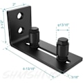 Pikkukuva 2 / 5: 2 kpl Liukuva lato-oven lattiaopastinta - Musta - RWSliding Door Trim..