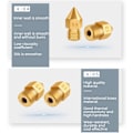 Miniatyrbillede 5 af 5: 37 stk. Serie 3D-printerdyser MK8-dyse 0,2,0,3,0,4,0,5,0,6,0,8,1,0 mm Ekstruder Print Head til -10 3 5