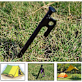 Miniatyrbillede 2 af 5: Pegs Pegs Stål Teltsøm Camping Søm Jordfastgørelsessøm Krog til Camping, Vandreture, Nød og Udendørs Overlevelse - 4 Stykker - 20