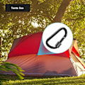Miniatyrbillede 4 af 5: 10 stk. Klatrekarabiner Aluminium Karabiner med Skruelåg, Velegnet til Vandreture, Cykling, Reb, Fiskeri, Camping, Telte og Nøglering, Sort 3 x 1.