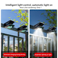 Miniatyrbillede 4 af 5: 72LED Solcelle Klipslampe IP65 Vandtæt Menneskekropssensor Væglampe Havebelysning til Udendørs Have og Terrasse Varm