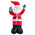 Miniatyrbild 1 av 4: Uppblåsbar Jultomte, 180cm Jultomteform Utomhus Juldekoration med Presentpåse Inbyggda LED-lampor, Inomhus & Utomhus Ljusdekoration för Säng