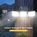 Miniatyrbilde 5 av 5: 180 LED Solcellelys Utendørs, 6000-7000K, Super Lyssterk, med 3 Justerbare Hoder, IP65, med Bevegelsessensor
