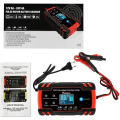 Miniatyrbillede 3 af 5: 8A Bilbatterioplader 12V/24V Bilbatterioplader Fuldautomatisk Intelligent Vedligeholdelsesoplader med LCD-display Flere Beskyttelser til Bilbatteri