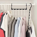 Miniatyrbillede 2 af 4: 10 stk. Magiske Bøjler Pladsbesparende Bøjler Smart Organizer Skabspladsbesparer med Robust Plastik til Tunge Tøj