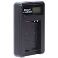 Miniatyrbilde 1 av 4: Smart Oppladbart Batterilader LCD-Skjerm Enkelt Spor med USB-Kabel for -10L