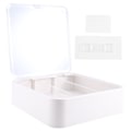 Miniatyrbillede 3 af 5: Transparent Væghængt Vitrine til Figurer, Justerbar Display Stativ, Displayboks med Dør, Hvid