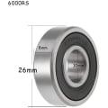 Miniatyrbild 2 av 5: 10 st 6000-2RS Gummiförseglade Spårkullager 10x26x8mm Spårkullager 6000-2RS