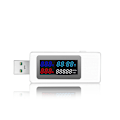 Miniatyrbillede 1 af 5: 6 i 1 USB-tester DC4-30V IPS Digitalt display spændingseffekt timing kapacitetsmåler strømspændingsdetektor hvid
