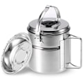 Miniatyrbild 1 av 5: 1,2L Bärbar Rostfritt Stål Utomhus Vattenkokare Koka Hängande Gryta Varm Soppa Kaffe Bordsartiklar för Bergsklättring