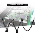 Miniatyrbild 3 av 4: 4-polig IDE 1 till 5 SATA 15-polig Splitterkabel Hårddisk Strömförsörjning för DIY PC Server 18AWG Ström